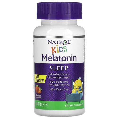 фото Таблетки растворимые Natrol Kids Melatonin Fast Dissolve, 60 г, 40 шт.