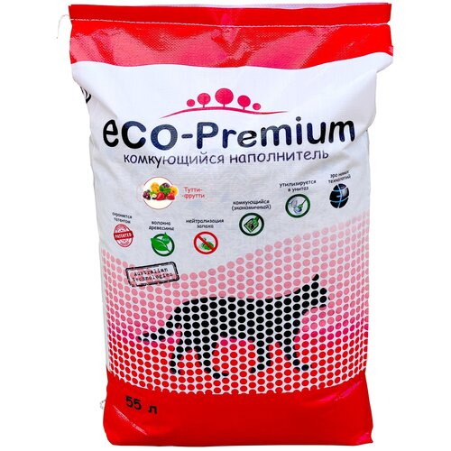 фото Комкующийся наполнитель ECO-Premium Green 129422, 55л, 1 шт.