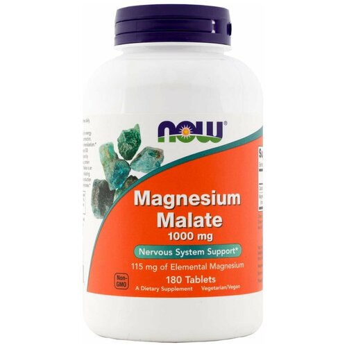 фото NOW Magnesium Malate 1000 mg 180 tabs