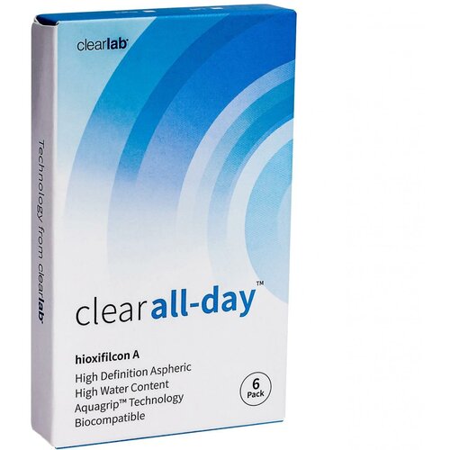 фото Контактные линзы Clearlab Clear All-day, 6 шт., R 8,6, D -8, 1 уп.