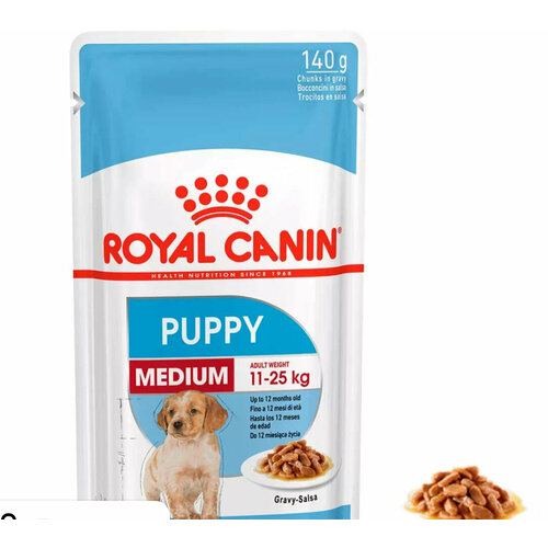 фото Royal Canin влажный корм для Щенков Средних пород 10шт. х 140 г (для средних пород)