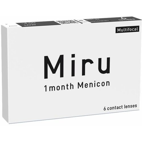 фото Контактные линзы Menicon Miru 1month Multifocal, 6 шт., R 8,6, D +4,25, ADD: низкая, прозрачный, 1 уп.