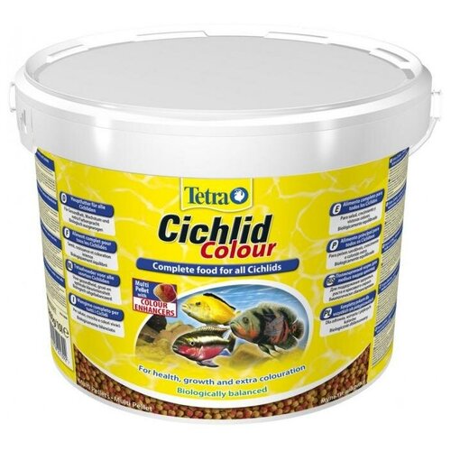 фото Сухой корм  для  рыб Tetra Cichlid Colour Pellets, 10 л, 3.6 кг