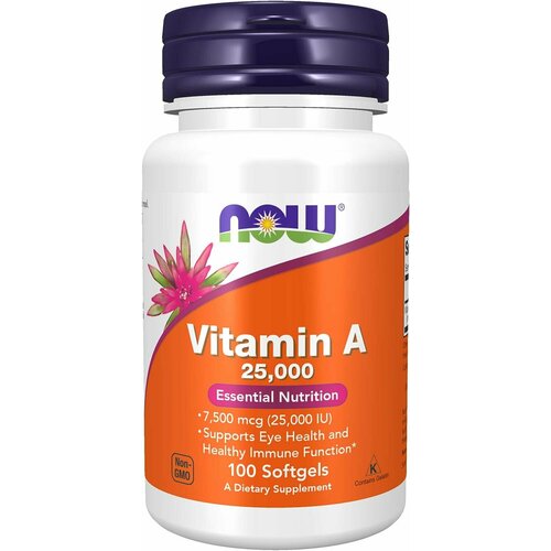 фото NOW Vitamin A 25000 IU 100 капсул