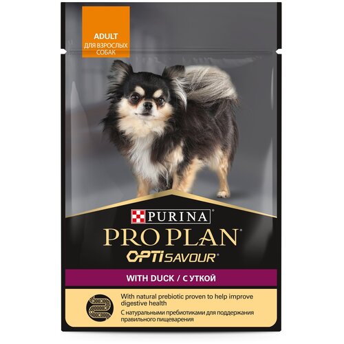 фото Влажный корм для собак Purina Pro Plan OptiSavour adult with duck, беззерновой, утка, 85 г (для мелких и карликовых пород)