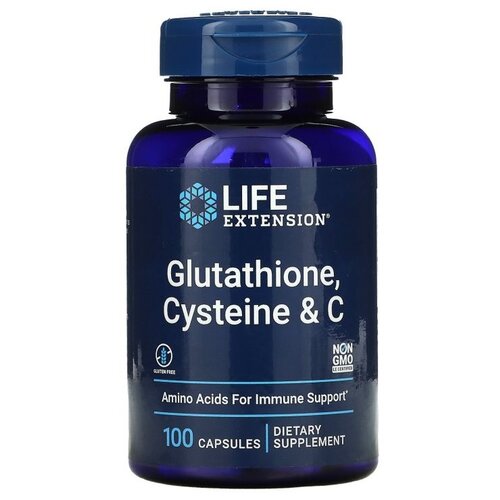 фото Капсулы Life Extension Glutathione Cysteine & C, 160 г, 100 шт.