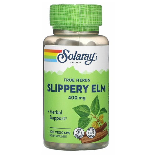 фото Slippery Elm, 400 мг, 10 г, 100 шт.