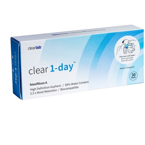 фото Контактные линзы Clearlab Clear 1-day, 30 шт., R 8,7, D +4,5, прозрачный, 1 уп.