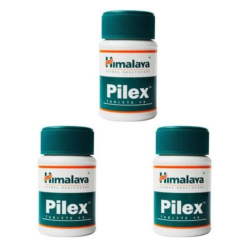 фото Таблетки Пайлекс Хималая Хербалс (Pilex Himalaya Herbals ) для здоровья прямой кишки и укрепления сосудов, 3х60 таб.