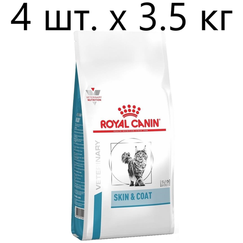 фото Сухой корм для стерилизованных кошек Royal Canin Skin & Coat, при проблемах кожи и шерсти, 4 шт. х 3.5 кг