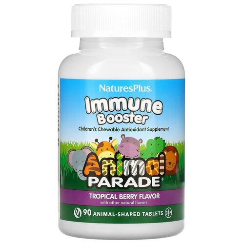 фото Таблетки Natures Plus Animal Parade Kids Immune Booster Source of Life, 210 г, 90 шт.