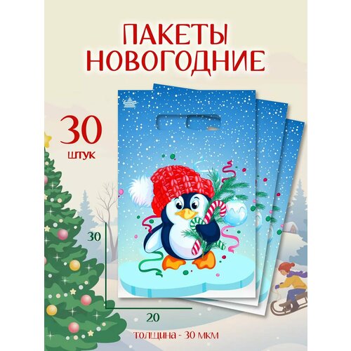 фото Пакет подарочный набор 30 шт новогодний