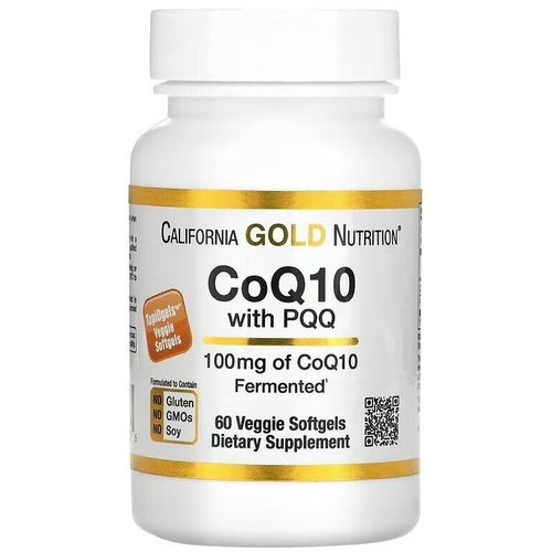 фото CoQ10 with PQQ (California Gold Nutrition) вег. капс., 60 г, 60 шт.