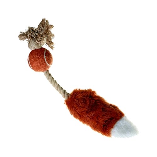 фото Игрушка  для кошек   GiGwi Dog Toys Лисий хвост без набивки (75074),  коричневый, 1шт.