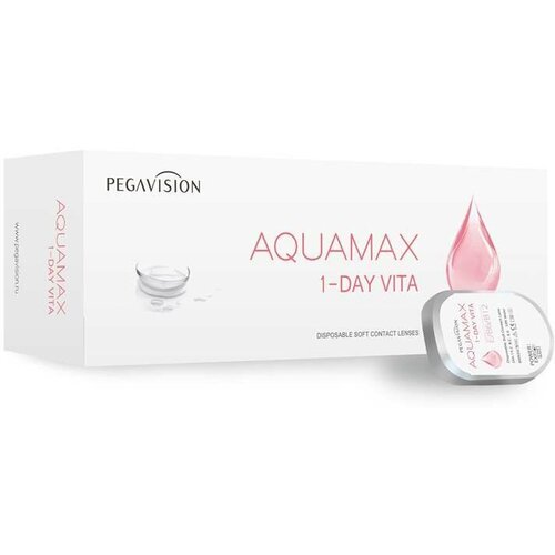 фото Контактные линзы Pegavision Aquamax 1 Day Vita, 30 шт., R 8,6, D -10,5, бесцветный, 1 уп.