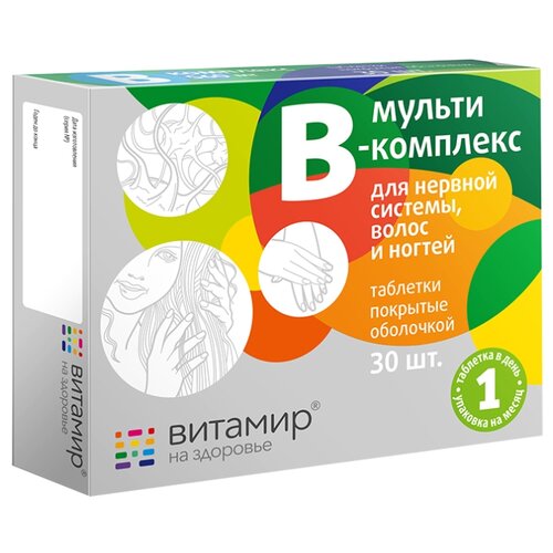 фото Витамир Мульти В-комплекс таб., 30 г, 30 шт.