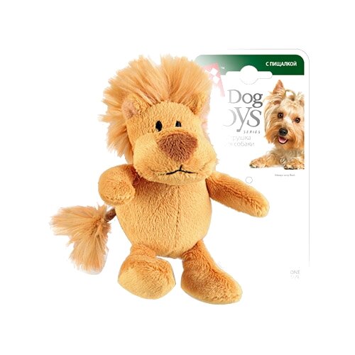 фото Игрушка   для кошек и собак GiGwi Dog Toys Лев (75103),  бежевый, 1шт.