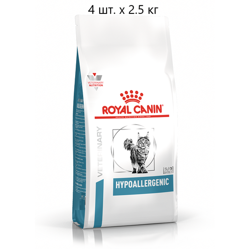 фото Сухой корм для кошек Royal Canin Hypoallergenic DR25, при аллергии, при проблемах с ЖКТ, 4 шт. х 2.5 кг