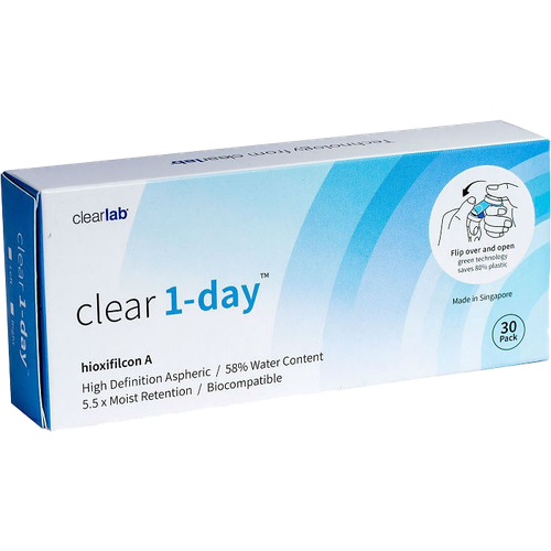 фото Контактные линзы Clearlab Clear 1-day, 30 шт., R 8,7, D +6, 1 уп.