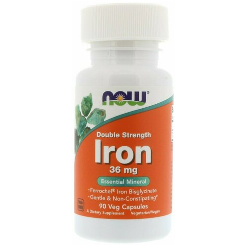 фото NOW Iron Chelate 36 mg 90 caps / Нау хелат железа 36 мг 90 капс