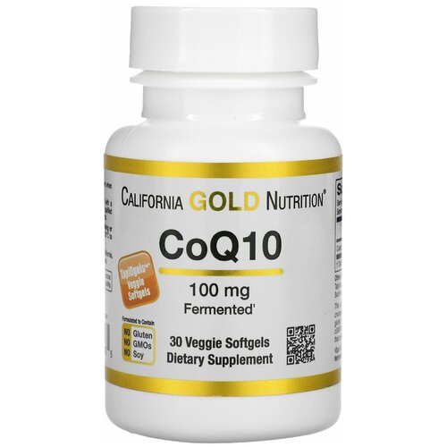 фото Капсулы California Gold Nutrition CoQ10, 30 г, 100 мг, 30 шт.