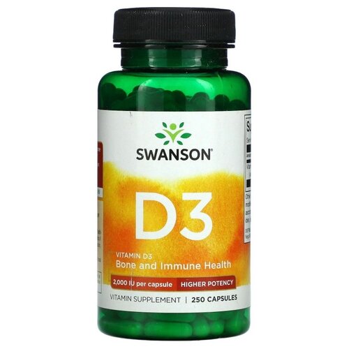 фото Vitamin D3 Higher Potency, 2000 ME, 120 г, 250 шт.