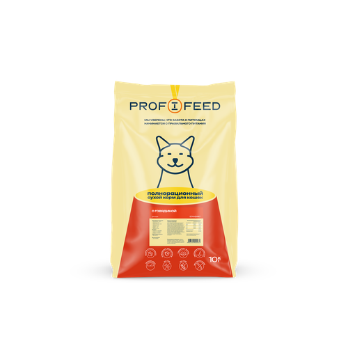 фото Сухой корм для кошек Profifeed с говядиной 10000 г