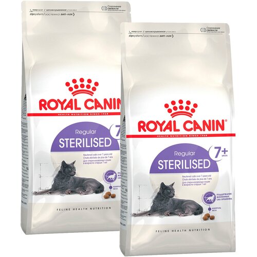 фото Сухой корм ROYAL CANIN STERILISED 7+ для пожилых кастрированных котов и стерилизованных кошек старше 7 лет (3,5 кг + 3,5 кг)