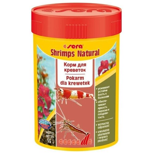 фото Сухой корм  для  рыб, ракообразных Sera Shrimps Natural, 100 мл, 55 г