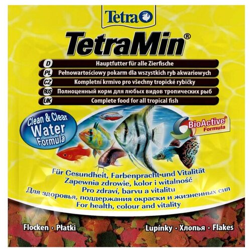 фото Сухой корм  для  рыб, рептилий, ракообразных Tetra TetraMin flakes, 12 г