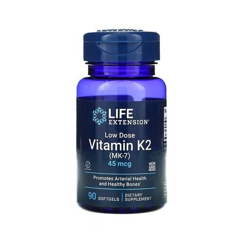 фото Life Extension Vitamin K2 (MK-7) 45 мкг (Витамин К2 МК-7) 90 мягких капсул (Life Extension)