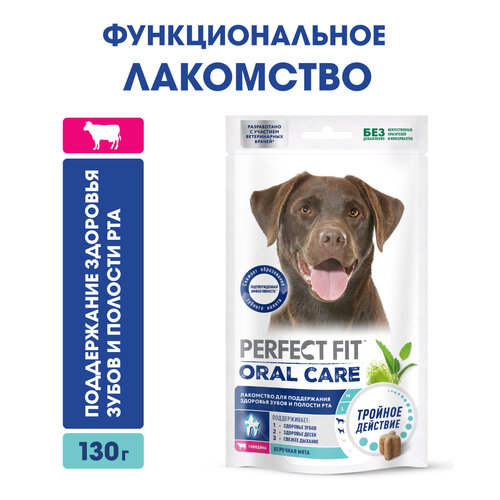 фото Лакомство для собак Perfect Fit ORAL CARE с говядина и мята «Для поддержания здоровья зубов и полости рта», 1040 г