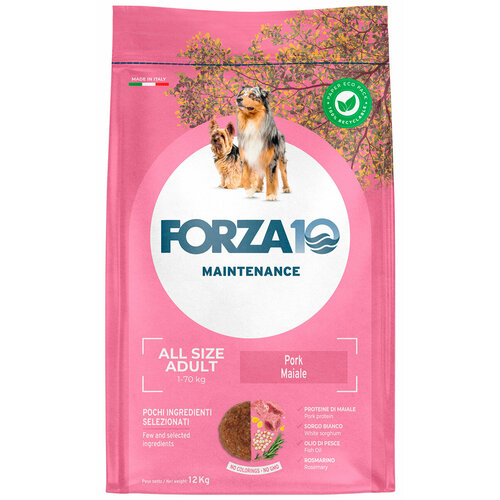 фото FORZA10 DOG MAINTENANCE ADULT ALL SIZE для взрослых собак всех пород со свининой 12 кг