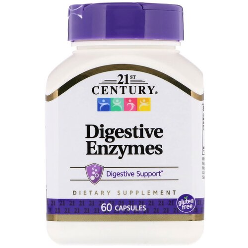 фото Капсулы 21st Century Digestive Enzymes, 70 г, 70 мл, 60 шт.