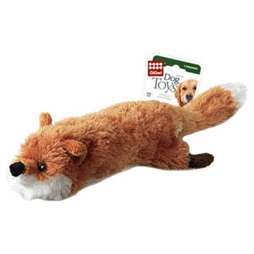 фото Игрушка   для собак  GiGwi Dog Toys Лиса с бутылкой (75016),  оранжевый, 1шт.