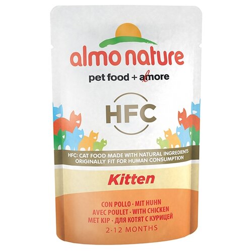 фото Влажный корм для котят Almo Nature Classic, с курицей 55 г (паштет)