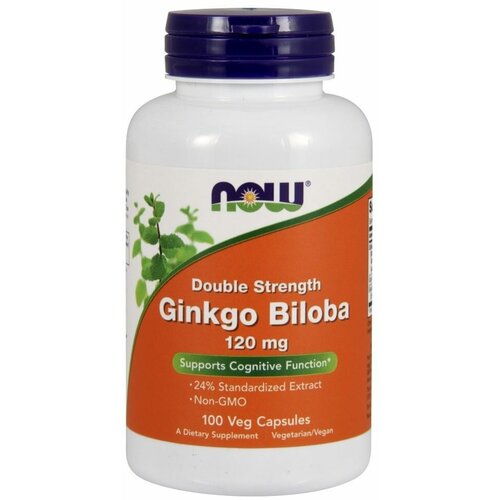 фото Ginkgo Biloba 120 mg NOW (100 вег кап)