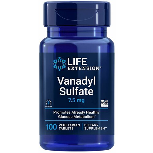 фото Life Extension Vanadyl Sulfate 7.5 mg (Ванадий Сульфат 7,5 мг) 100 вег таблеток (Life Extension)