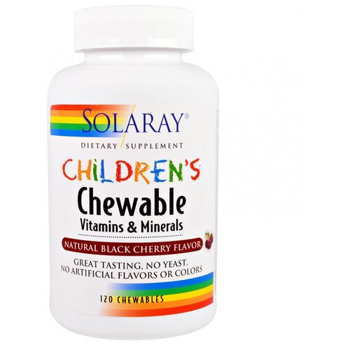 фото Таблетки Solaray Children's Vitamin & Minerals, 100 г, 120 шт.