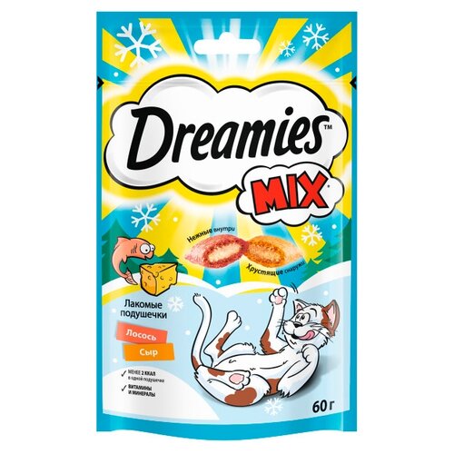 фото Лакомство для кошек  Dreamies Подушечки Mix, 60 г ассорти