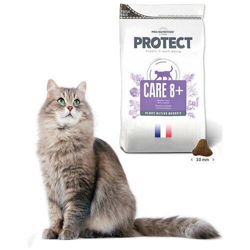 фото Сухой корм для пожилых кошек Pro-Nutrition Flatazor Protect Care 8+ для поддержки почек, костей и суставов (2 кг)