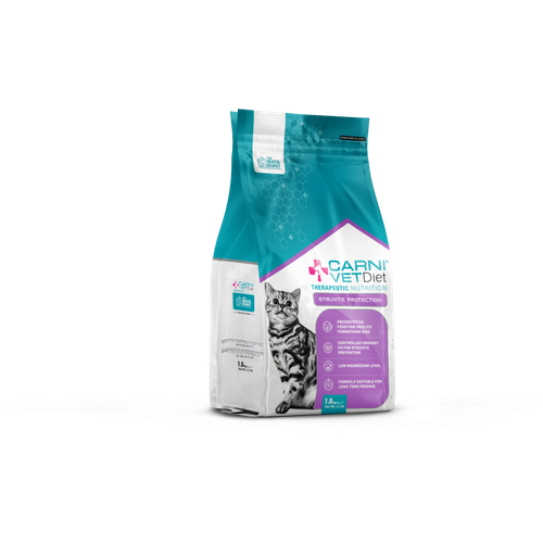 фото CARNI Vet Diet CAT STRUVITE PROTECTION Лечебный сухой корм для кошек профилактика струвитов 1,5 кг