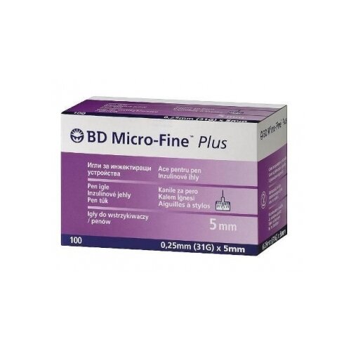 фото Игла для шприц-ручек BD Micro-Fine Plus, 5 мм x 0.25 мм, размер: 31G, 100 шт.