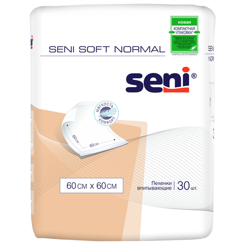 фото Пеленки впитывающие одноразовые Seni Soft Normal 60 x 60 см, 30 шт.