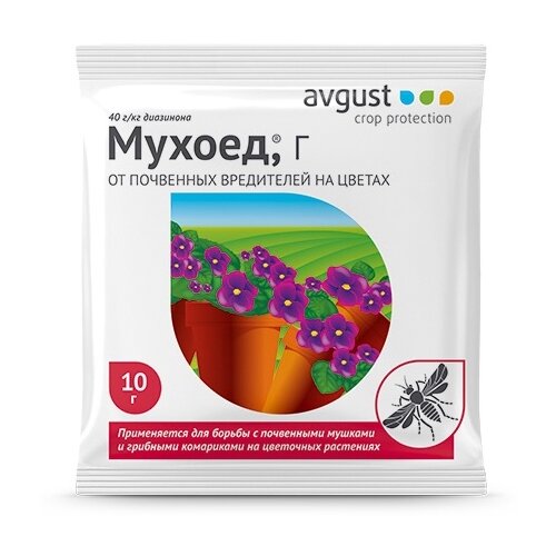 фото Avgust Средство от мух на цветах Мухоед, Г, 10 мл, 10 г