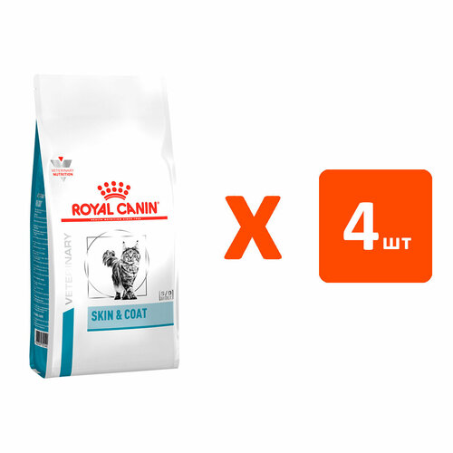 фото ROYAL CANIN SKIN & COAT для кастрир котов и стерилизованных кошек с чувствит кожей и шерстью 1,5 кг х 4 шт