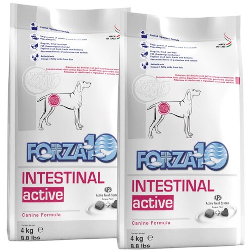 фото FORZA10 DOG INTESTINAL ACTIVE для взрослых собак всех пород при заболеваниях желудочно-кишечного тракта (4 + 4 кг)