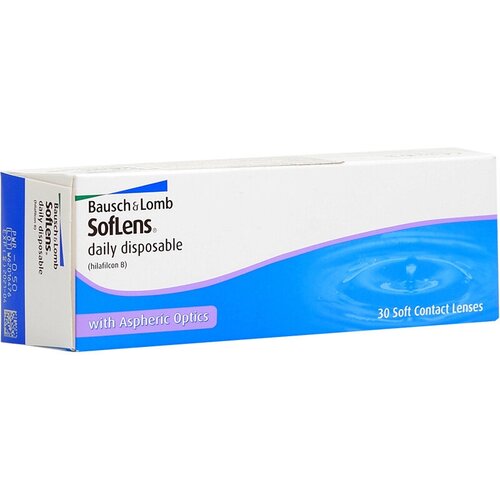 фото Контактные линзы Bausch & Lomb Soflens Daily Disposable, 30 шт., R 8,6, D -1,25