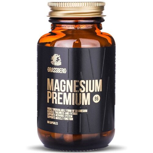 фото Grassberg Magnesium Premium B6 капс., 60 шт.