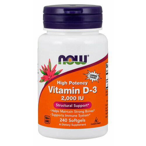 фото NOW Vitamin D3 2000 МЕ 240 softgel